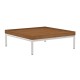 Houe LEVEL Kaffeetisch 81x81 cm Table top: Bambus. Gestell: Muted white