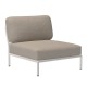 Houe LEVEL Loungesessel Kissen: Ash. Gestell: Muted white