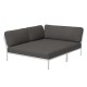 Houe LEVEL Cozy Ecke, links Kissen: Dark grey. Gestell: Muted white