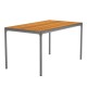 Houe FOUR Bar-Gartentisch aus Bambus - Aluminium Dark grey 160x90 cm