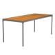 Houe FOUR Bar-Gartentisch aus Bambus - Aluminium Dark grey 210x90 cm