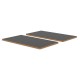 Houe HEKLA Esstisch Auszugsset 2x45x95 cm. 22 mm und schwarze Linoleumplatte und geölte Eichenkante