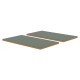 Houe HEKLA Esstisch Auszugsset 2x45x95 cm. 22 mm und dunkelgrüne Linoleumplatte und geölte Eichenkante