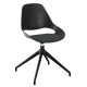 Houe FALK Stuhl mit tiefer Armlehne und 4 Sterngestell und Schale: schwarz, Sitzkissen Anthracite