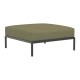 Houe LEVEL 2 Ottoman Kissen: Leaf. Gestell: Dark grey