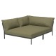 Houe LEVEL 2 Cozy Ecke, links Kissen: Leaf. Gestell: Dark grey
