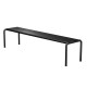 Houe AVANTI Bank, lang Sitz: Black aluminum. Gestell: Black