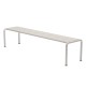 Houe AVANTI Bank, lang Sitz: Muted white aluminum. Gestell: Muted white