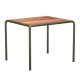 Houe AVANTI Gartentisch 83x98 cm Tischplatte: Thermo Esche Gestell: Olive green