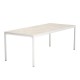 Houe FOUR Gartentisch 210x90 cm aus Keramik - Tischplatte Shell - Aluminium Muted white