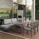 Stern Gartenmöbel-Set NEW HOLLY DINING mit Kufentisch 200x100 cm Dekor Slate stone und 3x Stapelsessel SKELBY