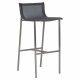 Stern Barny Barhocker Edelstahl mit Textilenbezug silbergrau