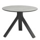 Stern Beistelltisch Freddie Ø 60 cm Aluminium anthrazit  mit Tischplatte Silverstar 2.0  Dekor Zement hell