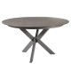Diamond Garden Tisch Lyon Ø 138 cm HPL - Fase  Limestone - 13 mm/ Edelstahl Dunkelgrau