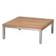 Diamond Garden Gomera Loungetisch 82,5×82,5 cm / Edelstahl/Teak