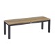 Diamond Garden Ravenna Bank 180 cm 2 Planken  - Edelstahl-Dunkelgrau/Recycled Teak Natur
