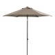 4 Seasons Push up Sonnenschirm Ø250 cm, aus Polyester in taupe