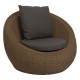 Stern ANNY Lounge Sessel Geflecht zimt mit Sitz- und Rückenkissen rehbraun 100% Polyacryl mit Reißverschluss