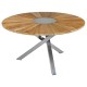 ZEBRA Tisch Oryx aus Edelstahl und recycelt Teak Ø135 cm