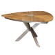 Diamond Garden Tisch Lyon Triangel 150 cm Fase - Edelstahl/Recycled Teak Natur 