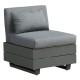 Lola Elements 1-Sitzer Lounge und Dining Aluminium graphite pulverbeschichtet inkl. Tuva dark grey Kissen 65x75x70cm