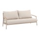 Lola Monaco Lounge 2-Sitzer Aluminium Sand Teak / Rope Ivory / Kissen Beige Sunproof® 