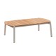 Lola Monaco Lounge Kaffeetisch Aluminium Sand Teak 