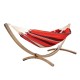 Lola Hängematten-Set Rio Grande Holzgestell mit Tuchhängematte Aruba elegance red-black-white