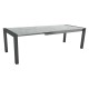 Stern Ausziehtisch Alu anthrazit Vierkantrohr, 174(234)x90x74.5cm mit Tischplatte Dekton, Dekor Lava hellgrau