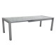 Stern Ausziehtisch Alu graphit Vierkantrohr, 174(234)x90x74.5cm mit Tischplatte Dekton, Dekor Lava hellgrau