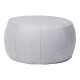 Stern POUF Ø70/79x41 cm Outdoorstoff hellgrau/seidengrau meliert mit einer Füllung aus PU-Schaum