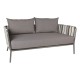 Stern Lounge-Sofa 2er Space Alum.anthrazit Textilen grau 2-farbig/Kissen 100% Polyacryl Dessin seidengrau