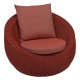 Stern Loungesessel Anny Geflecht rot mit Kissen 100% Polyacryl Dessin cherry 