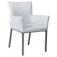 Stern Dining-Sessel Artus Aluminium anthrazit mit Outdoorstoff hellgrau/seidengrau meliert