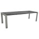 Stern Ausziehtisch Aluminium graphit Rechteckrohr 200(260)x90x75cm mit Tischplatte Silverstar, Dekor Zement