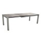 Stern Ausziehtisch Alu graphit Vierkantrohr 174(214/254)x90x75cm mit Tischplatte Silverstar 2.0, Dekor Metallic grau