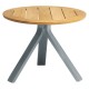 Stern Beistelltisch Freddie Ø 55 cm Aluminium graphit mit Tischplatte Teak