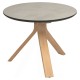 Stern Beistelltisch Freddie Ø 55 cm Teak mit Tischplatte Silverstar 2.0 Zement hell