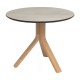 Stern Beistelltisch Freddie Ø 60 cm Teak mit Tischplatte Silverstar 2.0 Zement hell
