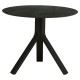 Stern Beistelltisch Freddie Ø 65 cm Alum. schwarz matt mit Tischplatte Silverstar 2.0 Dark Marble