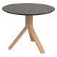 Stern Beistelltisch Freddie Ø 65 cm Teak mit Tischplatte Silverstar 2.0 Smoky