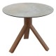 Stern Beistelltisch Freddie Ø 60 cm Teak Tischplatte Silverstar 2.0 Quartz