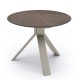 Stern Beistelltisch Freddie Ø 55 cm Aluminium greige Tischplatte Silverstar 2.0 Smoky