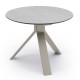 Stern Beistelltisch Freddie Ø 55 cm Aluminium greige Tischplatte Silverstar 2.0 Zement hell