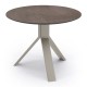 Stern Beistelltisch Freddie Ø 60 cm Aluminium greige Tischplatte Silverstar 2.0 Smoky