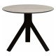 Stern Beistelltisch Freddie Ø 60 cm Alum. schwarz matt mit Tischplatte Silverstar 2.0 Zement hell