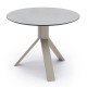Stern Beistelltisch Freddie Ø 65 cm Aluminium greige Tischplatte Silverstar 2.0 Zement hell