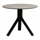 Stern Beistelltisch Freddie Ø 65 cm Alum. schwarz matt mit Tischplatte Silverstar 2.0 Zement hell