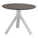 Stern Beistelltisch Freddie Ø 60 cm Aluminium weiß  mit Tischplatte Silverstar 2.0  Dekor Smoky