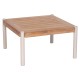 Stern Beistelltisch Taro 50x50x28 cm Aluminium greige Teak